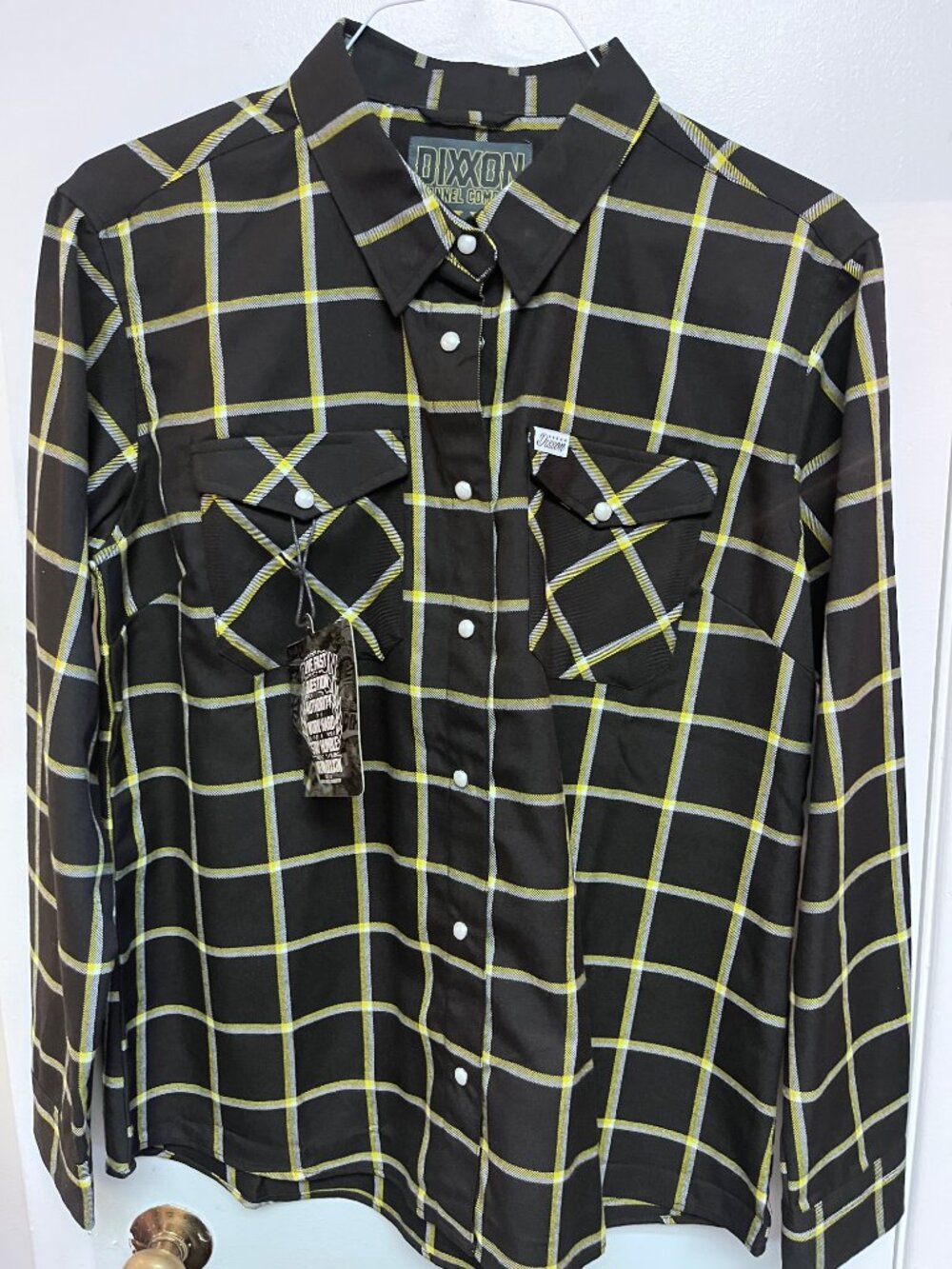 Dixxon Flannel Company x Vogue Tyres Plaid Snap Flannel Shirt NWT Size XL